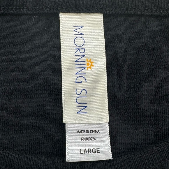 Embroidered Christmas Cats Large Black Long Sleeve Shirt - Picture 13 of 13